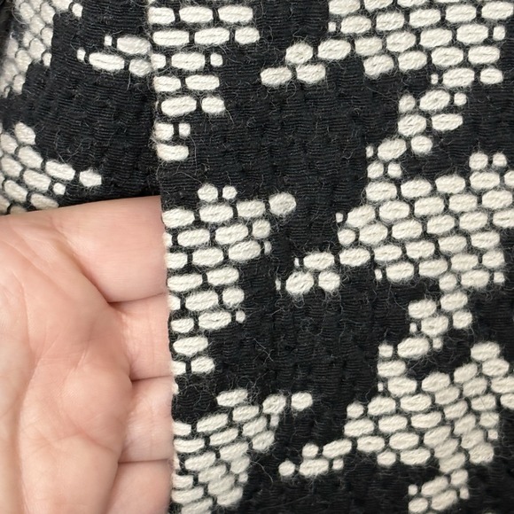 Talbots Petites Coat 2P Wool Houndstooth Black White Tweed Mod Preppy Academia - Picture 5 of 16